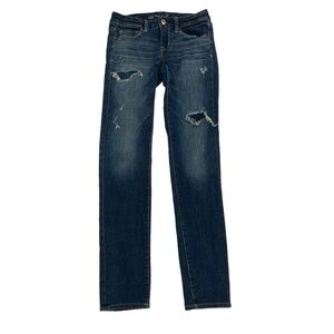 Bullhead Denim Co Mid Rise Skinniest Distressed Jeans Size 26 Women’s